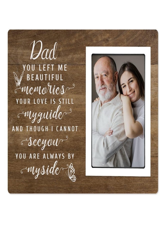 SteadStyle Bereavement Gifts for Loss of Father - Memorial Picture Frame, Sympathy Gift for Loss of Dad, In Memory of Loved One Gifts, Sympathy Gift Fits 4x6 In Photo (White) (Brown, 4X6) - Image 1